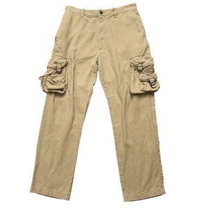 Daniel Cremieux Pants Mens Size 32x30 Exupery Utility Cargo Pockets Linen Beige